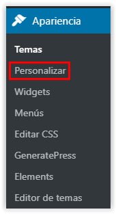 Generatepress - Personalizar